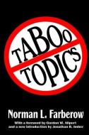 Taboo Topics di Norman L. Farberow edito da Taylor & Francis Ltd