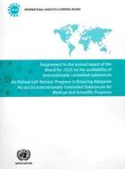 Supplement to the Annual Report of the Board for 2022 on the Availability of Internationally Controlled Substances di United Nations Publications edito da United Nations