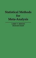 Statistical Methods for Meta-Analysis di Larry V. Hedges, Ingram Olkin edito da ACADEMIC PR INC