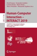Human-Computer Interaction - INTERACT 2019 edito da Springer International Publishing