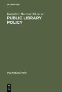Public Library Policy edito da De Gruyter Saur