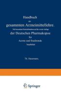 Handbuch der gesammten Arzneimittellehre di Theodor Husemann edito da Springer Berlin Heidelberg
