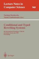 Conditional and Typed Rewriting Systems edito da Springer Berlin Heidelberg