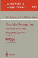 Graphics Recognition: Algorithms and Systems di Karl Tombre, Atul K. Chhabra edito da Springer Berlin Heidelberg