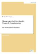 Management By Objectives In Nonprofit-organisationen di Sascha Graumann edito da Diplom.de