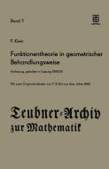 Funktionentheorie in geometrischer Behandlungsweise di Felix Klein edito da Vieweg+Teubner Verlag