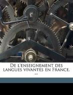 De L'enseignement Des Langues Vivantes E di Benjamin Levy edito da Nabu Press