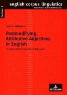 Postmodifying Attributive Adjectives in English di Lars M. Blöhdorn edito da Lang, Peter GmbH