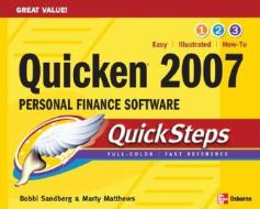 Quicken 2007 Personal Finance Software Quicksteps di Bobbi Sandberg, Marty Matthews edito da Mcgraw-hill Education - Europe