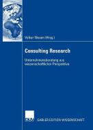 Consulting Research edito da Deutscher Universitätsverlag