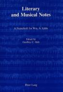 Literary and Musical Notes edito da Lang, Peter