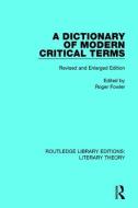 A Dictionary of Modern Critical Terms edito da Taylor & Francis Ltd