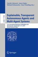 Explainable, Transparent Autonomous Agents and Multi-Agent Systems edito da Springer International Publishing