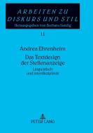 Das Textdesign der Stellenanzeige di Andrea Ehrenheim edito da Lang, Peter GmbH