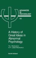 Advances in Psychology V66 di T. E. Weckowicz, H. Liebel-Weckowicz edito da ELSEVIER