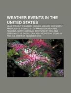 Weather Events In The United States: Jan di Books Group edito da Books LLC, Wiki Series