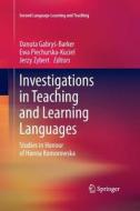 Investigations in Teaching and Learning Languages edito da Springer International Publishing