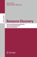 Resource Discovery edito da Springer-Verlag GmbH