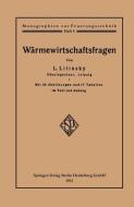 Wärmewirtschaftsfragen di Leonid Litinsky edito da Springer Berlin Heidelberg