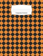 Composition Notebook: Halloween Checkered Pattern Wide Ruled Notebook di Back to School Essentials edito da LIGHTNING SOURCE INC