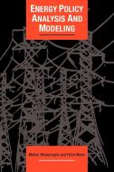 Energy Policy Analysis and Modelling di Mohan Munasinghe, Peter Meier edito da Cambridge University Press