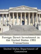 Foreign Direct Investment In The United States edito da Bibliogov