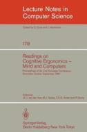 Readings on Cognitive Ergonomics, Mind and Computers edito da Springer Berlin Heidelberg