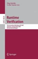 Runtime Verification edito da Springer Berlin Heidelberg