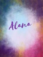 Alana: Alana Sketchbook Journal Blank Book. Large 8.5 X 11 Attractive Bright Watercolor Wash Purple Pink Orange & Blue Tones. di Glitzy Glitzy edito da Createspace Independent Publishing Platform