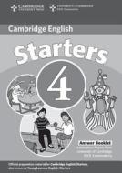 Cambridge Young Learners English Tests Starters 4 Answer Booklet di Cambridge ESOL edito da Cambridge University Press