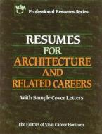 Resumes For Architecture And Related Careers di Vgm edito da Mcgraw-hill Education - Europe