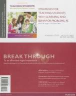 Strategies for Teaching Students with Learning and Behavior Problems di Sharon R. Vaughn, Candace S. Bos edito da Pearson