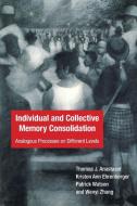 Individual and Collective Memory Consolidation di Thomas J. Anastasio, Kristen Ann Ehrenberger, Patrick Watson edito da MIT Press
