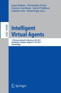 Intelligent Virtual Agents edito da Springer International Publishing