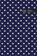 Hearts Pattern Composition Notebook, Dotted Lines, Wide Ruled Medium Size 6 x 9 Inch (A5), 144 Sheets Blue Cover di Design edito da BLURB INC