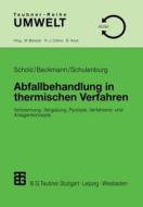 Abfallbehandlung in thermischen Verfahren di Michael Beckmann, Reinhard Scholz, Frank Schulenburg edito da Vieweg+Teubner Verlag