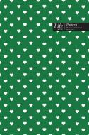 Hearts Pattern Composition Notebook, Dotted Lines, Wide Ruled Medium Size 6 x 9 Inch (A5), 144 Sheets Green Cover di Design edito da BLURB INC