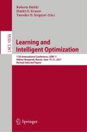 Learning and Intelligent Optimization edito da Springer International Publishing
