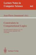 Constraints in Computational Logics edito da Springer Berlin Heidelberg