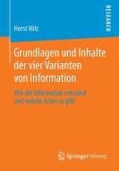 Grundlagen und Inhalte der vier Varianten von Information di Horst Völz edito da Springer Fachmedien Wiesbaden