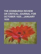 The Edinburgh Review Or Critical Journal di Unknown Author edito da Rarebooksclub.com