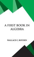 A First Book in Algebra di Wallace C. Boyden edito da Hawk Press