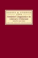 Feminist Linguistics in Literary Criticism di Katie Wales edito da D. S. Brewer