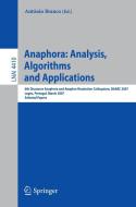 Anaphora: Analysis, Algorithms And Applications edito da Springer-verlag Berlin And Heidelberg Gmbh & Co. Kg