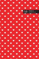 Hearts Pattern Composition Notebook, Dotted Lines, Wide Ruled Medium Size 6 x 9 Inch (A5), 144 Sheets Red Cover di Design edito da BLURB INC