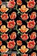 Tulips Lined Journal: Medium Lined Journaling Notebook, Tulips Red Tulips Pattern on Black Cover, 6x9," 130 Pages di Quipoppe Publications edito da Createspace Independent Publishing Platform