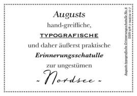 Augusts Erinnerungsschatulle Nordsee edito da Dreesbach, August Verlag