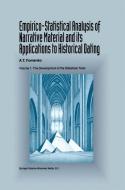 Empirico-Statistical Analysis of Narrative Material and its Applications to Historical Dating di A. T. Fomenko edito da Springer Netherlands