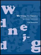 Writing to Learn di Fred Sedgwick edito da Routledge
