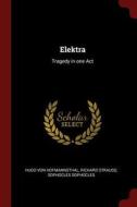Elektra: Tragedy in One Act di Hugo Von Hofmannsthal, Richard Strauss, Sophocles Sophocles edito da CHIZINE PUBN